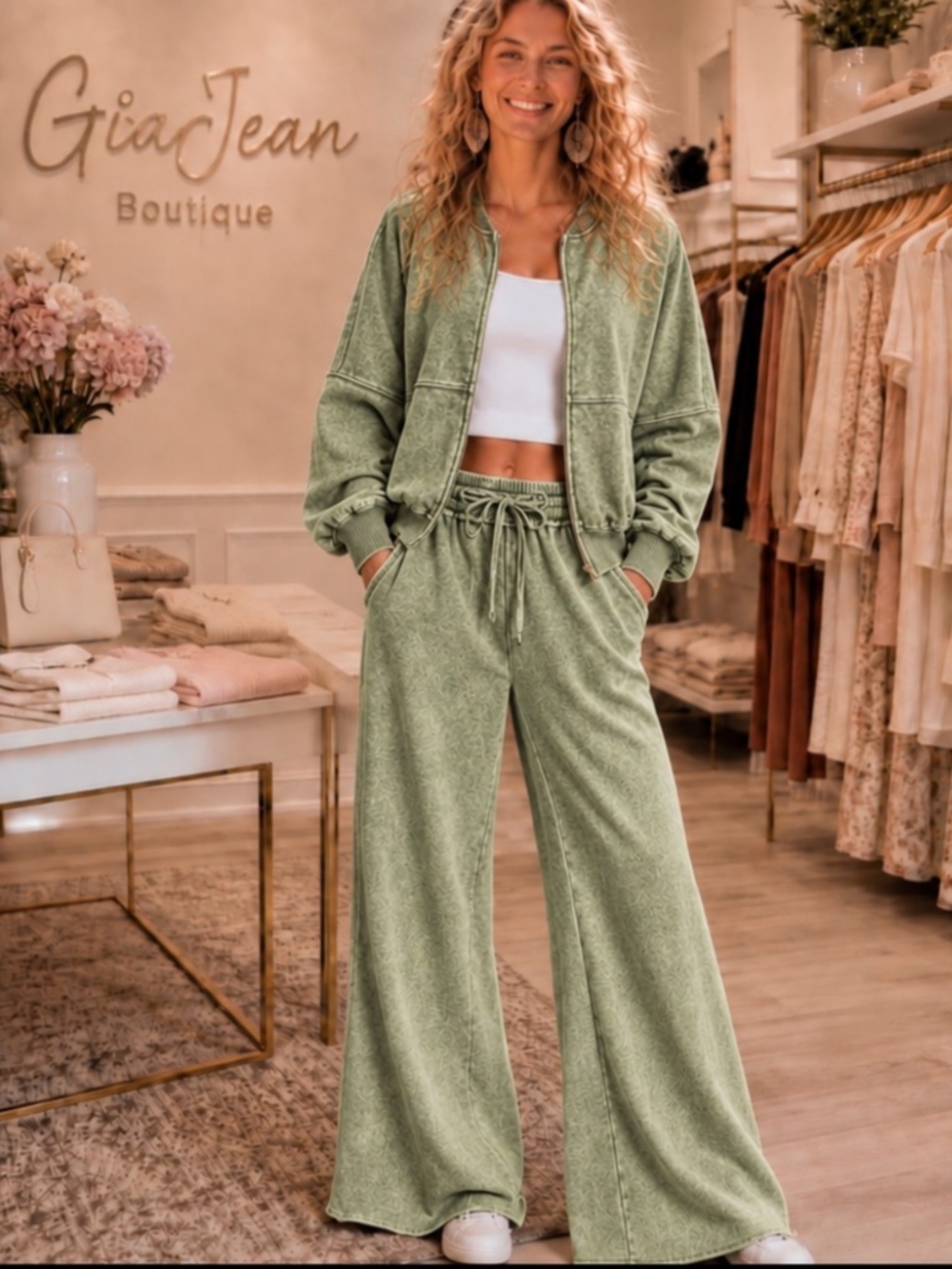 ❤️ ZENANA “ COURTNEY 4 “ ZENANA TWO PIECE ACID WASH SWEAT SUIT SET